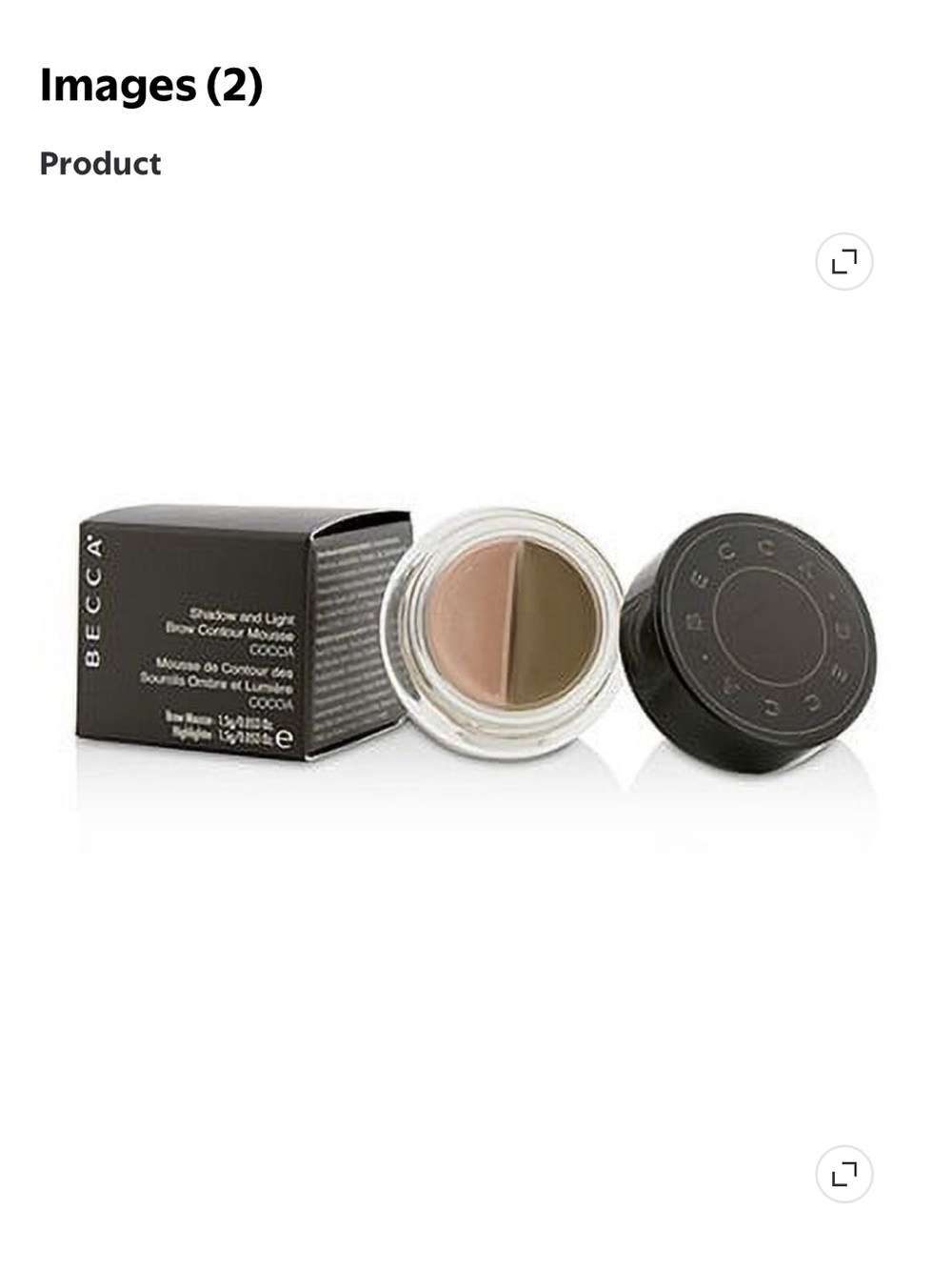 BECCA Dual-Tone Brow Colour Mousse in Cocoa (Taupe & Warm Brown)